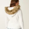 Hooded Faux Fur Trim Cardigan Hooded Faux Fur Trim Cardigan