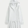 Hooded Long-Sleeve Fleece Dress Hooded Long-Sleeve Fleece Dress