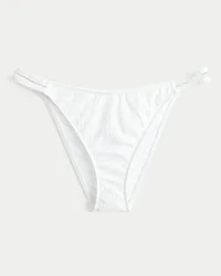 Jacquard Double-Strap Cheeky Bikini Bottom