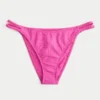 Jacquard Double-Strap Cheeky Bikini Bottom
