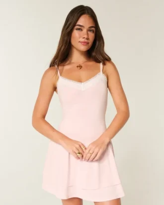 Knit Tiered Mini Dress