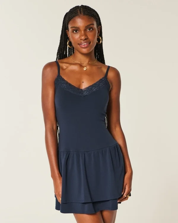 Knit Tiered Mini Dress Knit Tiered Mini Dress