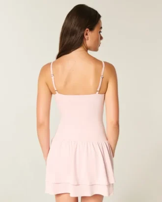 Knit Tiered Mini Dress