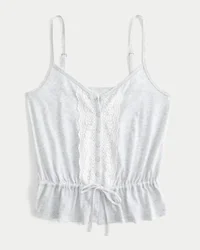 Lace Detail Peplum Top