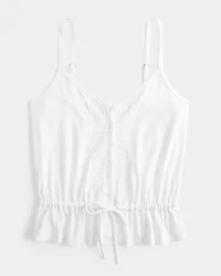 Lace Detail Peplum Top