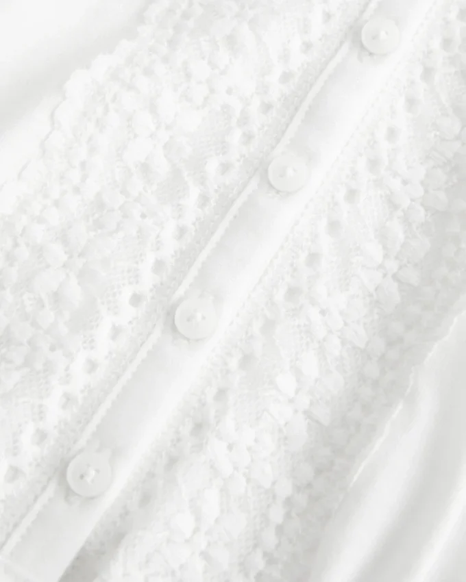 Lace Detail Peplum Top