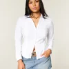 Lace Inset Button-Through Shirt
