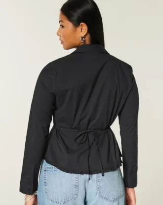 Lace Inset Button-Through Shirt