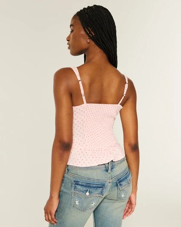 Lace Trim Chiffon Tank Lace Trim Chiffon Tank