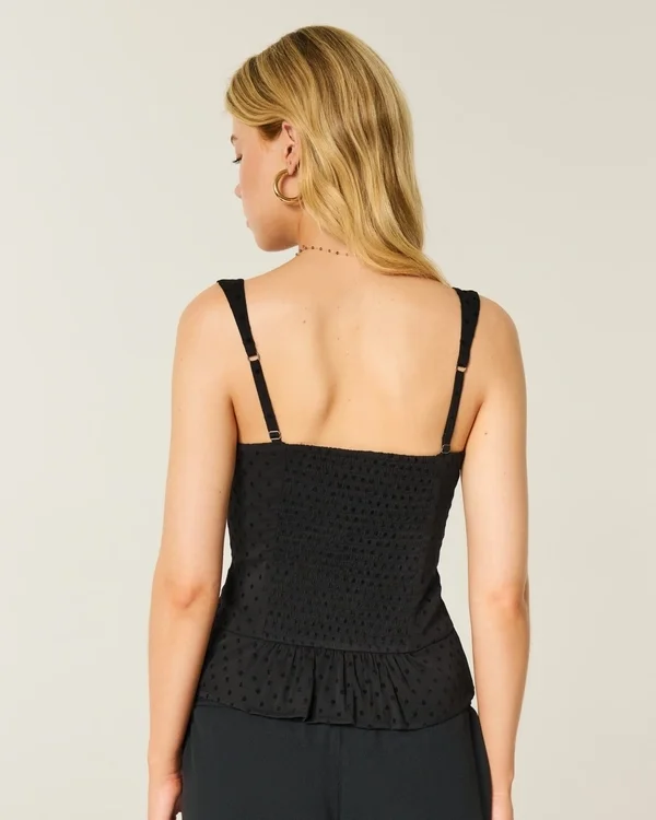 Lace Trim Chiffon Tank Lace Trim Chiffon Tank