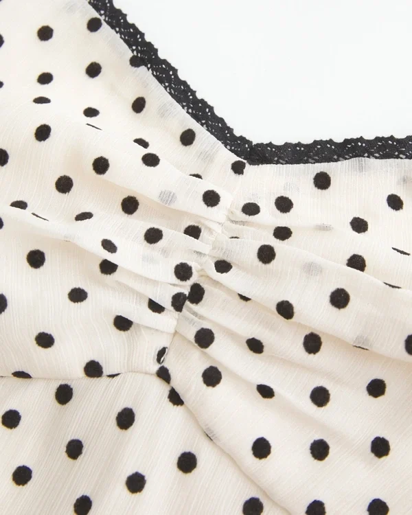 Lace Trim Chiffon Tank Lace Trim Chiffon Tank