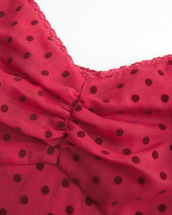 Lace Trim Chiffon Tank Lace Trim Chiffon Tank