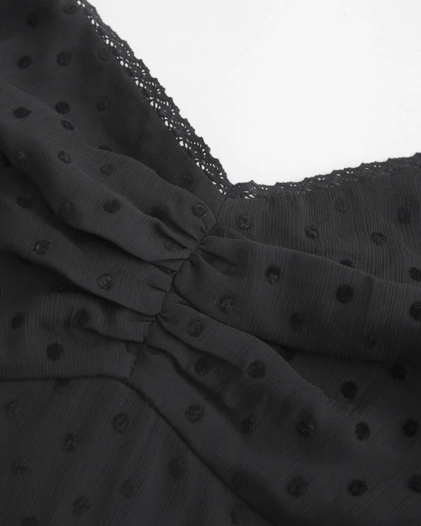 Lace Trim Chiffon Tank Lace Trim Chiffon Tank