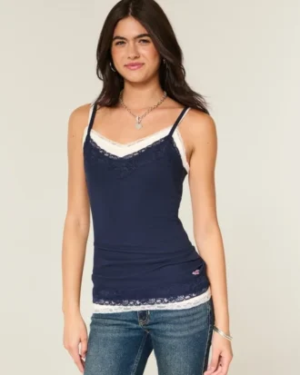 Lace Trim Layering Cami