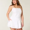 Lace Trim Mini Dress