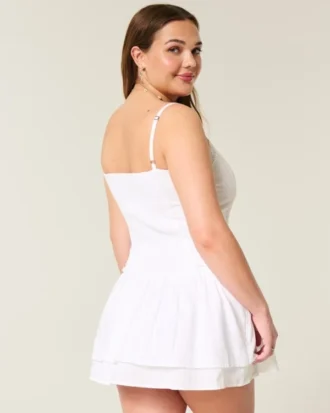 Lace Trim Mini Dress