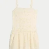 Lace Trim Mini Dress