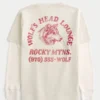 Layered Long-Sleeve Wolf’s Head Lounge Graphic Tee
