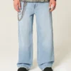 Light Wash Astronaut Graphic Super Baggy Jeans Light Wash Astronaut Graphic Super Baggy Jeans