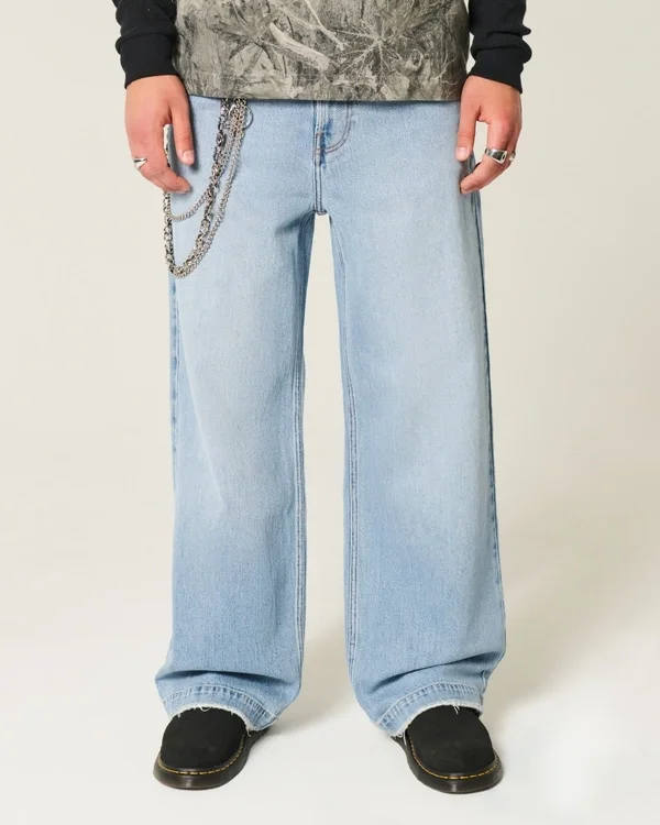 Light Wash Astronaut Graphic Super Baggy Jeans Light Wash Astronaut Graphic Super Baggy Jeans