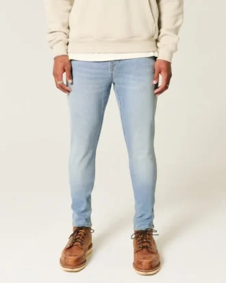 Light Wash Athletic Skinny Jeans