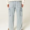 Light Wash Baggy Cargo Jeans Light Wash Baggy Cargo Jeans