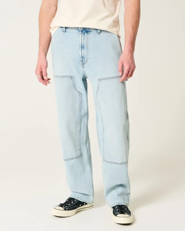 Light Wash Baggy Carpenter Jeans Light Wash Baggy Carpenter Jeans