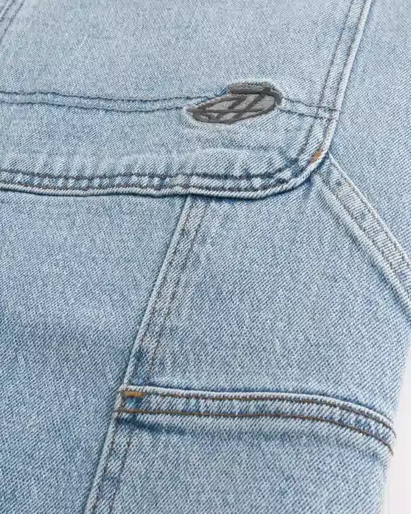 Light Wash Baggy Denim Painter Shorts Light Wash Baggy Denim Painter Shorts