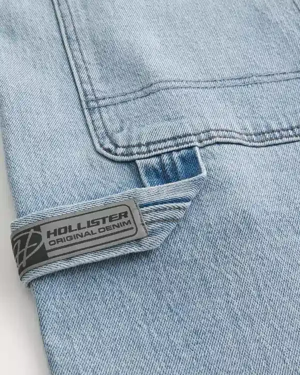 Light Wash Baggy Denim Painter Shorts Light Wash Baggy Denim Painter Shorts