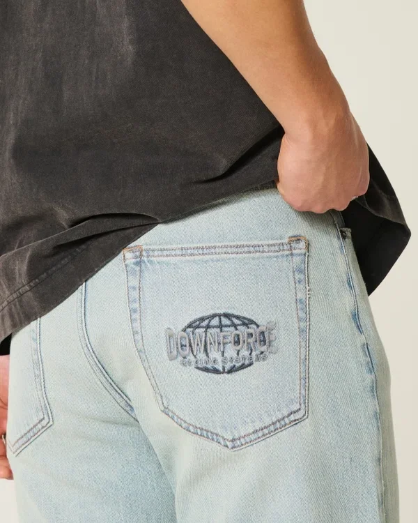 Light Wash Downforce Racing Graphic Loose Jeans Light Wash Downforce Racing Graphic Loose Jeans