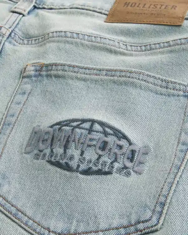 Light Wash Downforce Racing Graphic Loose Jeans Light Wash Downforce Racing Graphic Loose Jeans