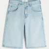 Light Wash Embellished Super Baggy Denim Shorts Light Wash Embellished Super Baggy Denim Shorts