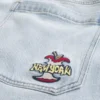 Light Wash New York Graphic Super Baggy Jeans Light Wash New York Graphic Super Baggy Jeans