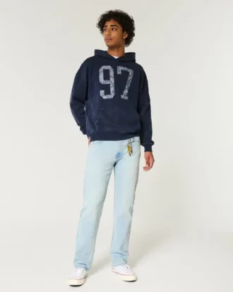Light Wash Straight Jeans