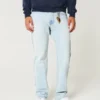 Light Wash Straight Jeans