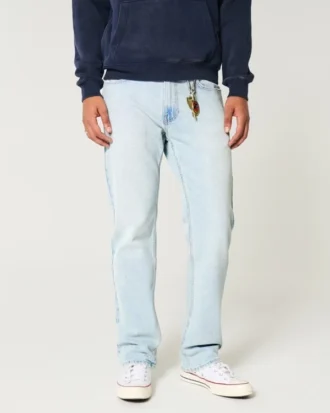 Light Wash Straight Jeans
