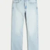 Light Wash Straight Jeans
