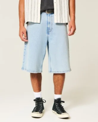 Light Wash Super Baggy Denim Shorts Light Wash Super Baggy Denim Shorts