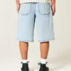 Light Wash Super Baggy Denim Shorts
