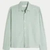 Linen-Blend Button-Through Shirt