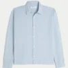 Linen-Blend Button-Through Shirt