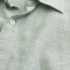 Linen-Blend Button-Through Shirt