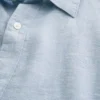 Linen-Blend Button-Through Shirt