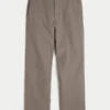 Linen-Blend Flex Waist Baggy Pants