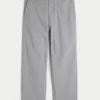 Linen-Blend Flex Waist Baggy Pants