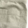 Linen-Blend Flex-Waist Baggy Pants