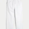 Linen-Blend Loose Pull-On Pants