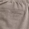 Linen-Blend Loose Pull-On Pants