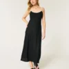 Linen-Blend Open-Back Slip Midi Dress Linen-Blend Open-Back Slip Midi Dress
