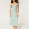 Linen-Blend Open-Back Slip Midi Dress Linen-Blend Open-Back Slip Midi Dress